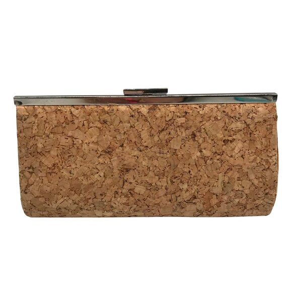 Unbranded Light Brown Corkscrew Clutch - Picture 1 of 10